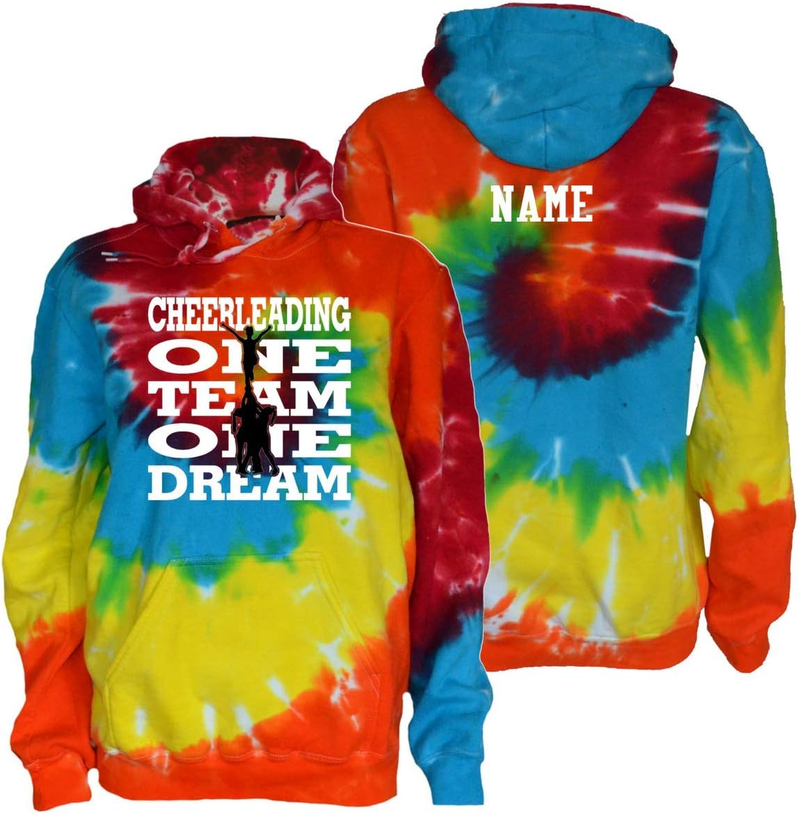 JANT girl Custom Cheerleading One Team One Dream White Text Logo