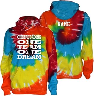 JANT girl Custom Cheerleading One Team One Dream White Text Logo (Rainbow Twist, M)