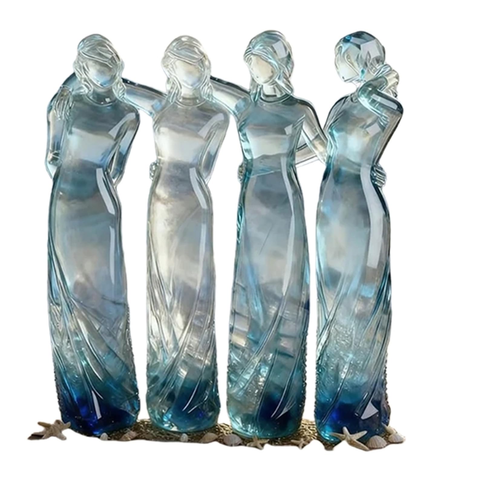 YWLUUOO Hope God Sister Hug Seraph Clear Figurine Unique Sentimental Memory Excellent Homes Decors & Gift Choose Seraph Wing Embracing