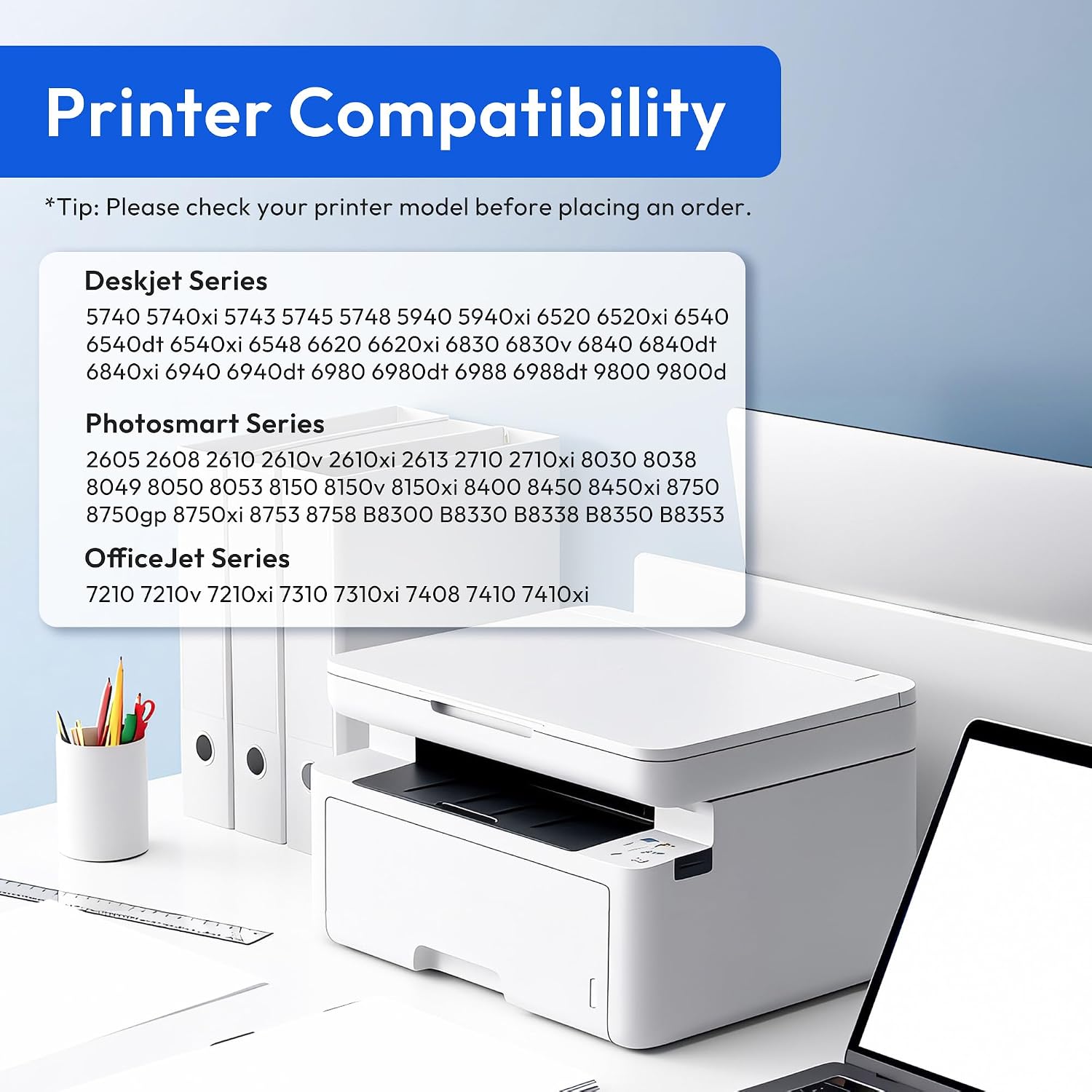 96 97 Ink Cartridges Combo Pack with Chip, Black/ Tri-Color C8767WN C9363WN image 2