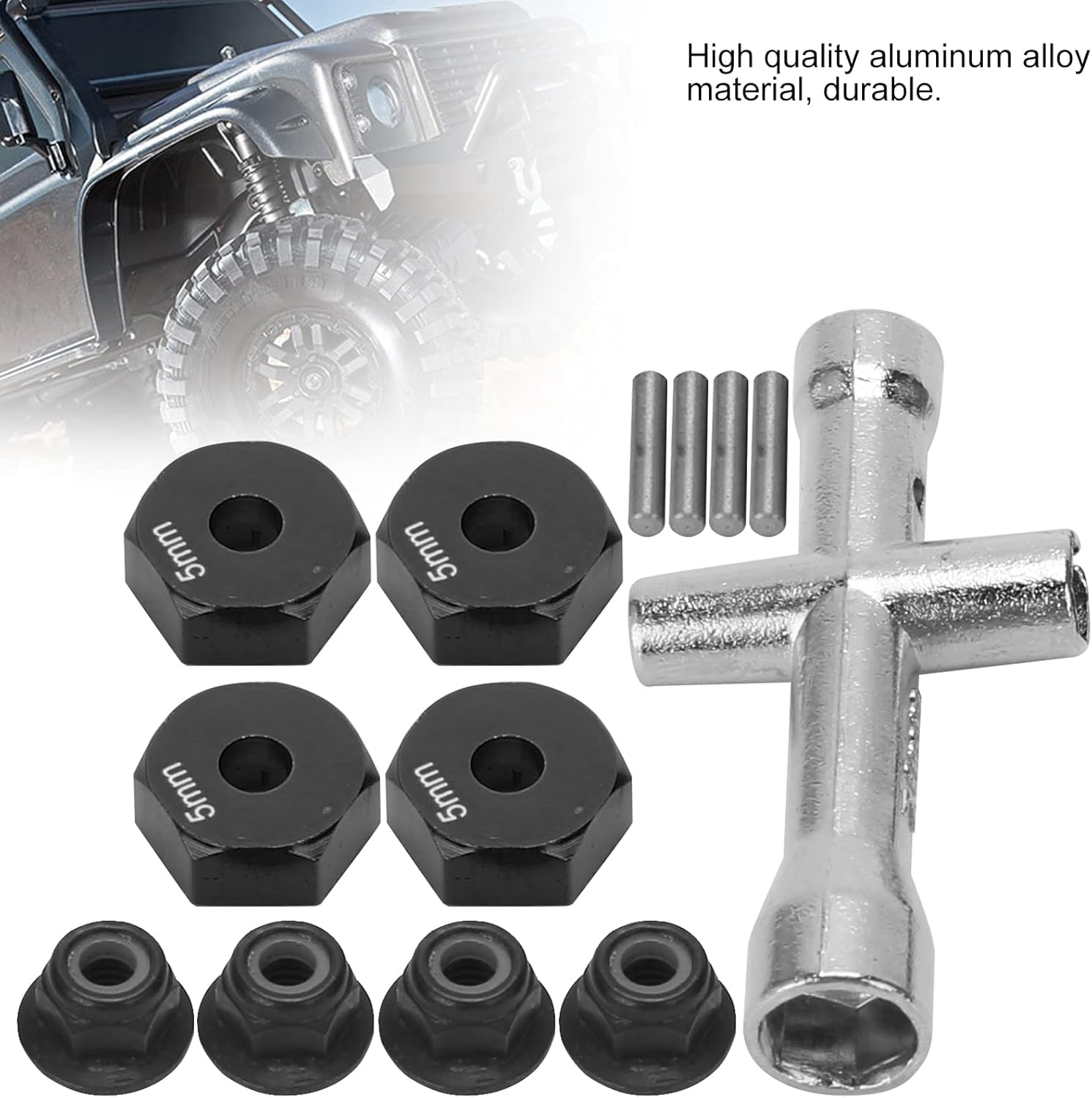 ADAPTATEUR DE MONTAGE de roue hexagonal alliage pour voiture Traxxas