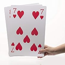PREXTEX Jumbo Playing Cards Full Deck Huge Poker Index Giant Playing Cards Fun for All Ages! - s - Size 8.5 x 11 Inches