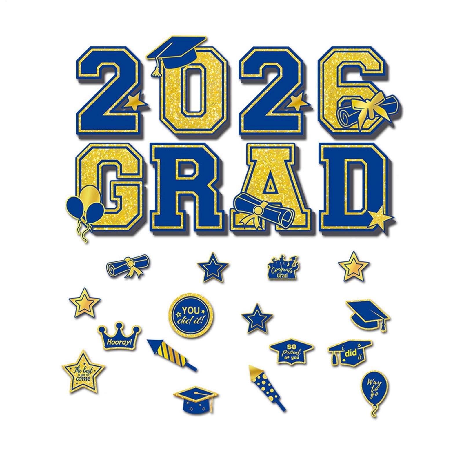 Imanes automotrices de graduación 2026 kit de 24 piezas para decoración exterior
