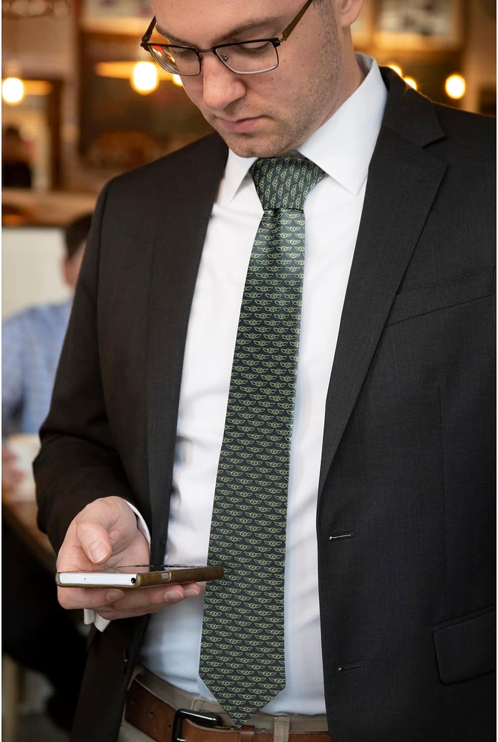 Cufflinks Inc. The Child Grey Men's Tie The Mandalorian Official Merch