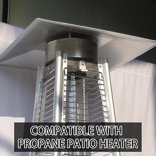 Miniatura 6 de Escudo de calor para calentador de patio, reflector de calor cuadrado de aluminio, piezas superiores de repuesto para calentadores de tubo de vidrio