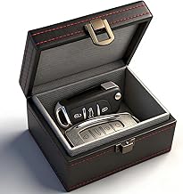 Diyife Faraday Box for Car Keys, Small Premium Carbon Fiber & PU Leather Car Key Signal Blocker Box, Compact RFID Key Box, Gift for Men for Father’s Day, Birthday, Christmas