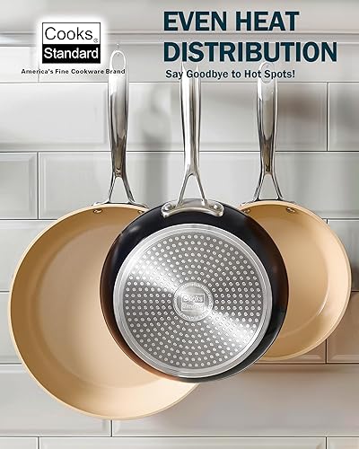 Miniatura 7 de Cooks Standard Sartén para tortilla de salteado anodizado duro antiadherente negro de 11 pulgadas