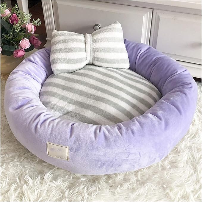 Cama Redonda para Perro Grande 70cm Suave con Almohada miniatura 6