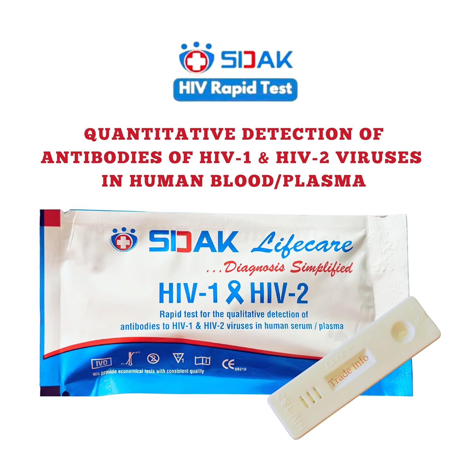 Sidak HIV1 and HIV2 Rapid Home Self-Test Kit (1 pack) !! Sidak HIV1 and HIV2 Rapid Home Self-Test Kit (1 pack) !!