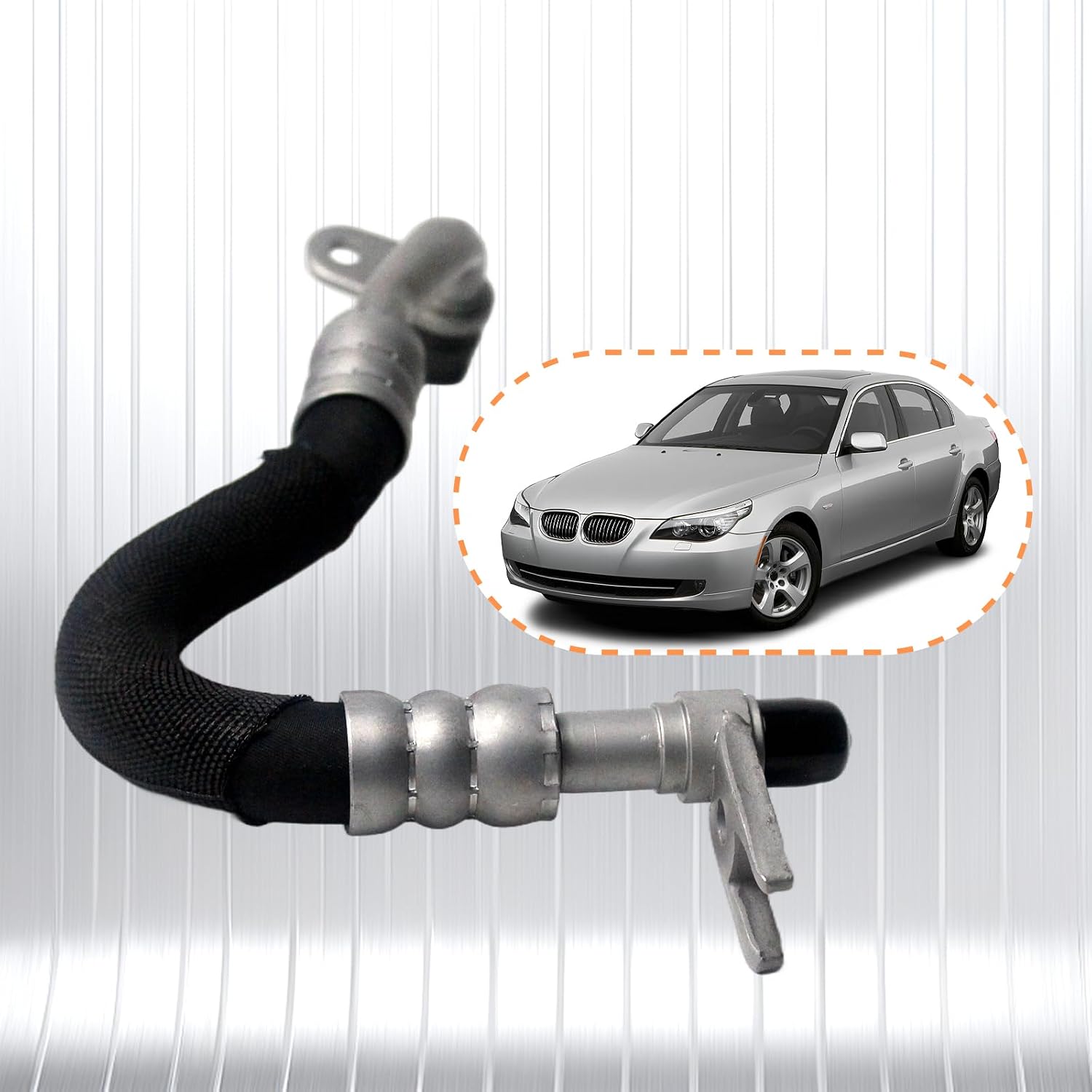 Outlet Engine Oil Cooler Line Hose Compatible with BMW E60 E61 Series 535i 2008-2010 535i xDrive 2009-2010 535xi 2008, Replace ‎17227560980