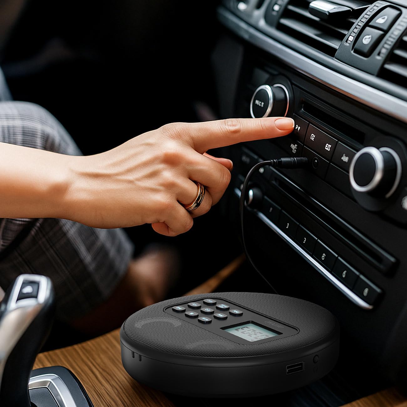 auvisio Portabler CD: Tragbarer CD-Player mit Akku, Lautsprecher, Bluetooth, USB-Player, 5 W (Spieler, CDplayer, PC)