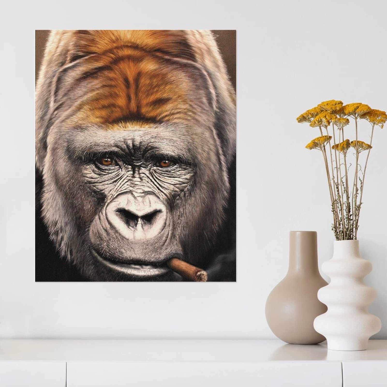 Amazon.co.jp: 絵画 ゴリラですインテリア 絵画 動物ですアートパネル