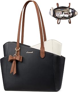 LOVEVOOK Small Tote Purse for Women, 2026 Structured PU Leather Handbags | Cute Color-Block Design, Waterproof Handbags Fits 30oz Tumbler & 11inch Ipad, Elegant Satchel Shoulder Bag, Gift for Women