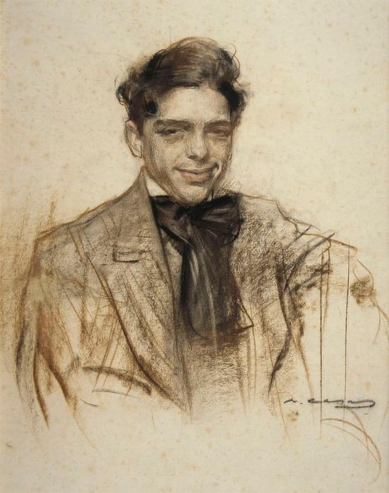 SERENDIPITP Aesthetic Poster Photo Wall Print Retro Picture Portrait of Lluís Bagaria by Ramon Casas Y Carbó Modern Wall Artwork for Home Decor 60x90cm