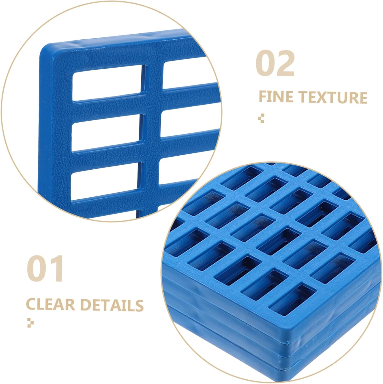 4pcs Rabbit Cage Floor Mat Soft Foot Resting Pad for Small Animals Easy to Pet Cushion Blue for Rabbits Guinea Pigs and Other Pets