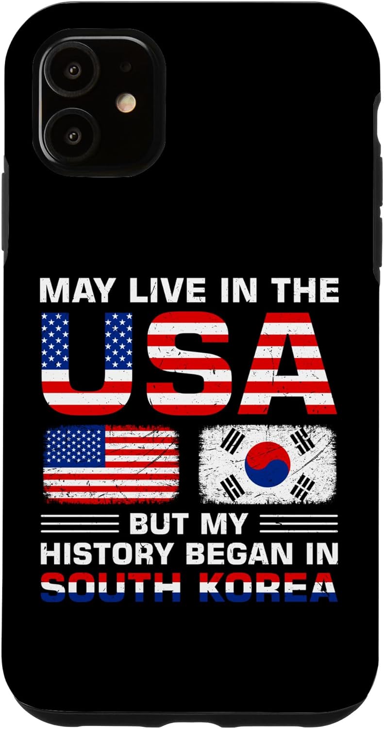 USA Flag South Korean Flag South Korea Roots Case for iPhone 12/12 Pro