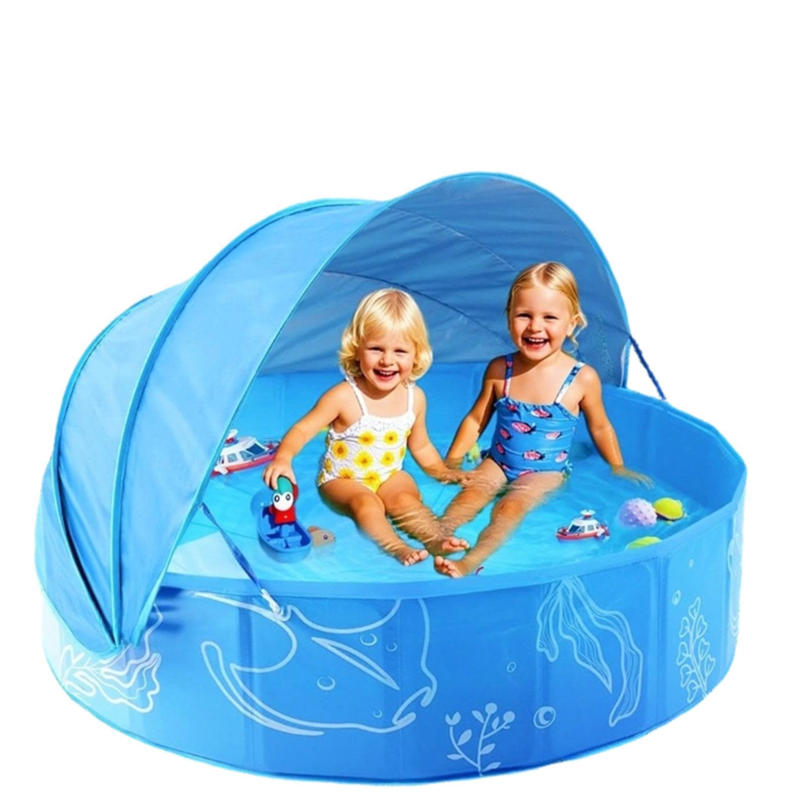 Tente d'activités aquatiques et piscine pour enfant dans le jardin