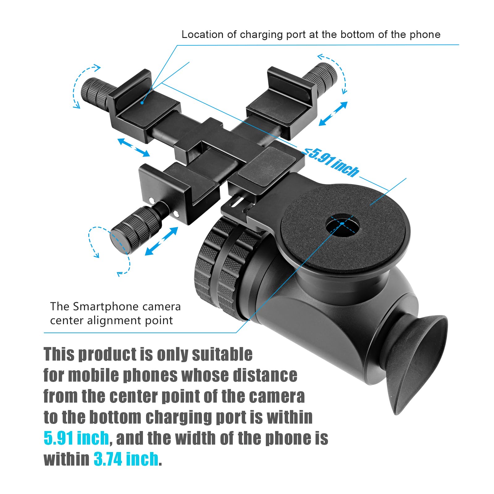 Amazon | Forevercam ライフル携帯電話アダプター サイドショット