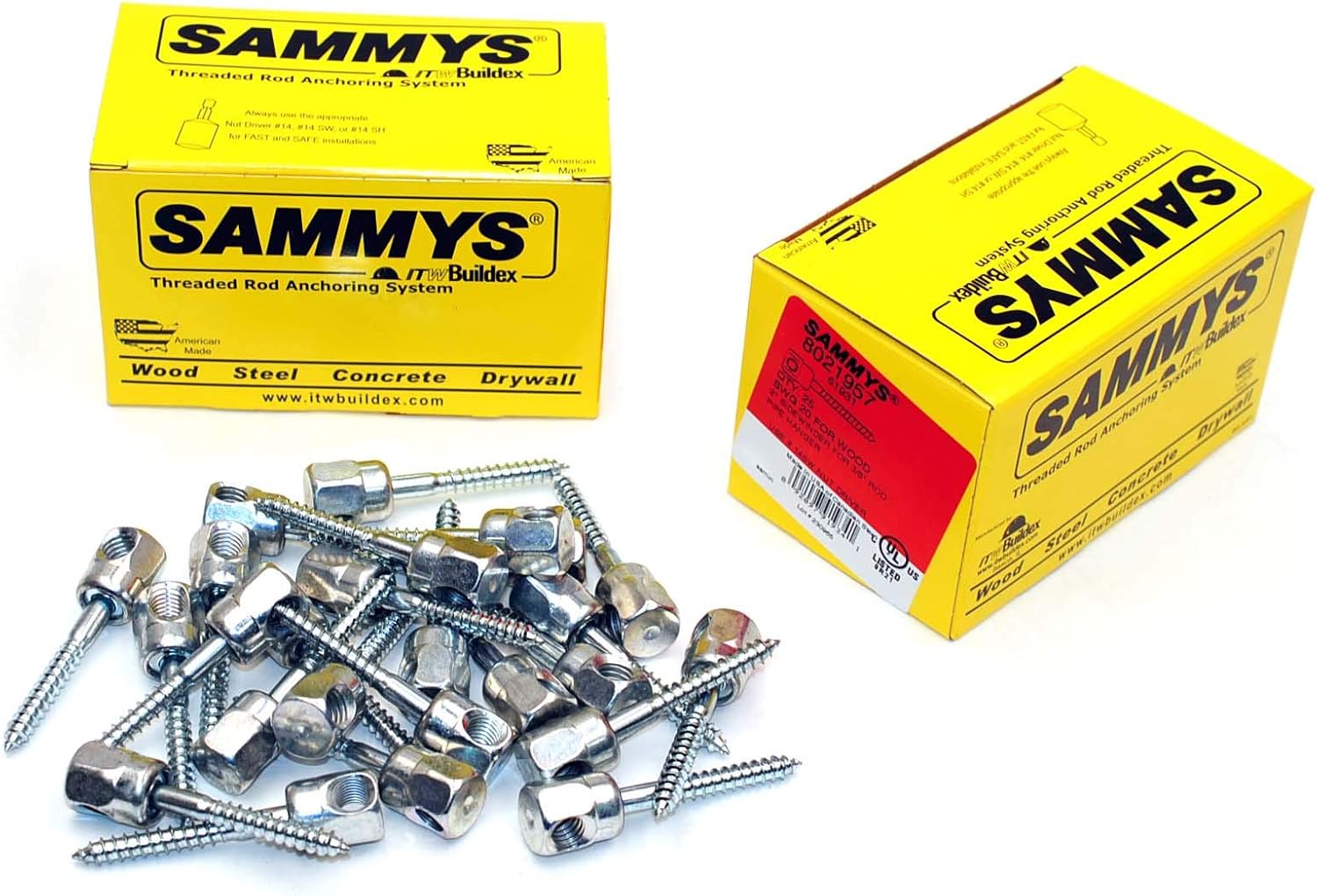 (25) Sammys 3/8-16 x 2 Sidewinder Threaded Rod Hanger for Wood 8021957