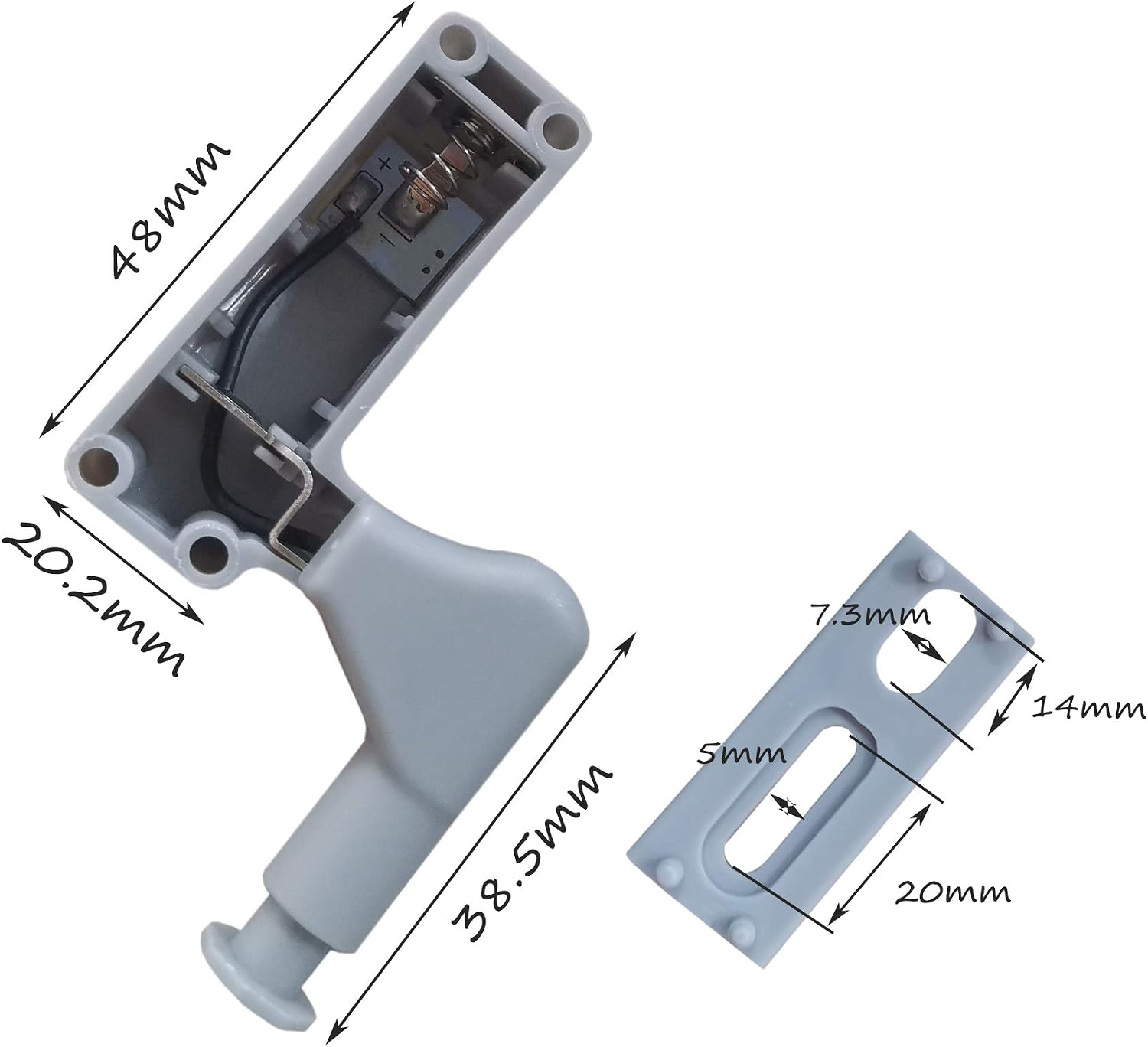 12Pcs Universal Cabinet Cupboard Hinge LED Light Sensor Light for Modern Kitchen Home Lamp-Warm White with Battery