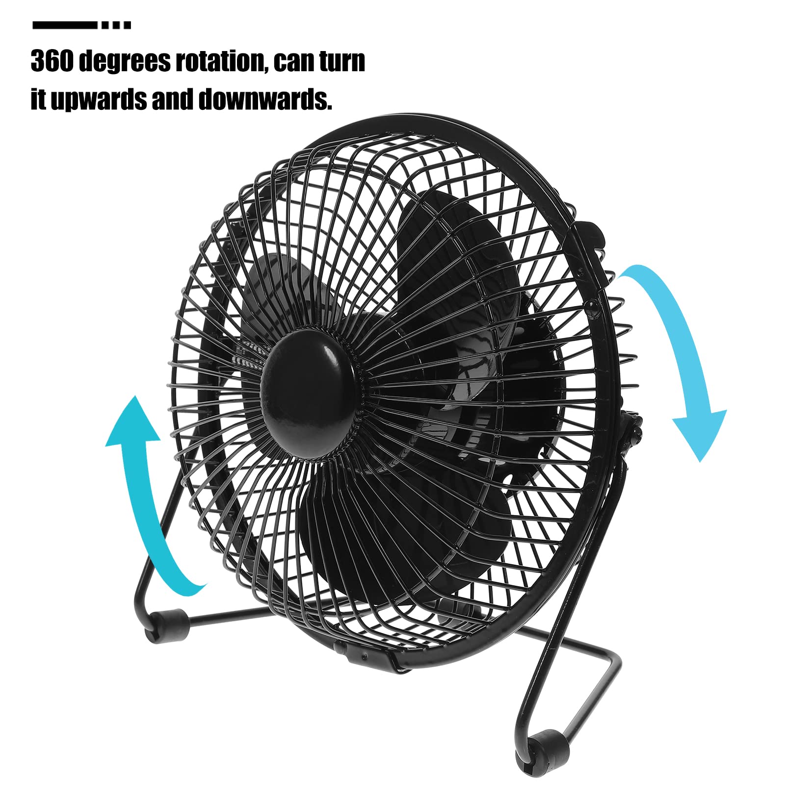 Amazon.com: OSALADI Mini Desktop USB LED Clock Cooling Fan