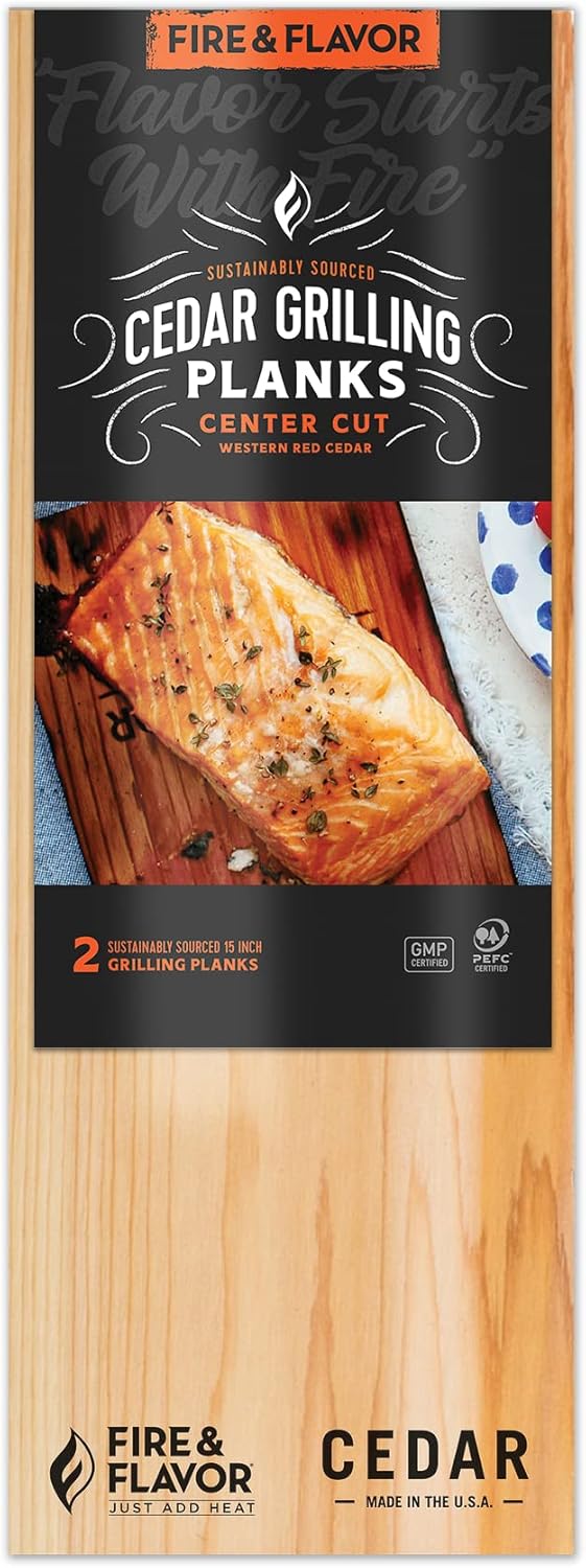 Fire & Flavor Cedar Planks for Grilling Salmon and Other