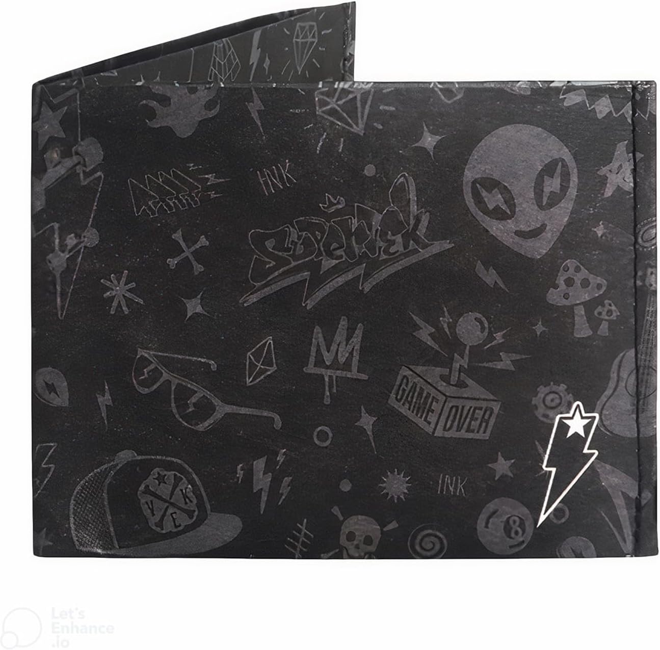 SUPERVEKOG Sub Culture Stitched Bifold Tyvek Wallet for Men Women | Graffiti Doodle Art Men's Mighty Paper Slim Credit Card Wallets Mens Womens EDC