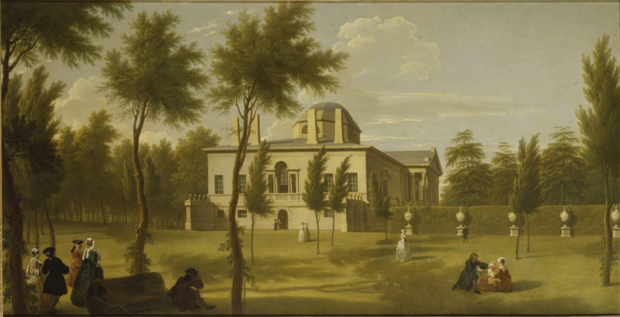 POSTERIIk Famous Modern Artwork Art Mural View of Chiswick Villa by George Lambert Oil Paintings Pictures for Home Decor 60x90cm