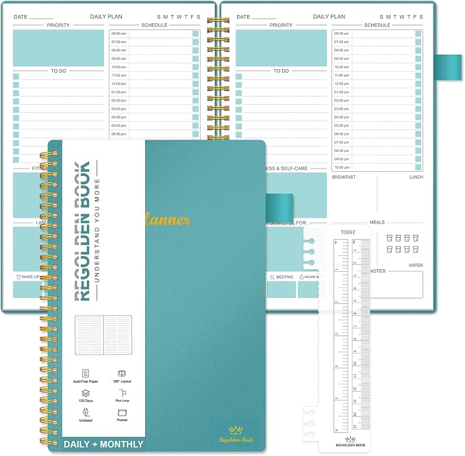 Urneeds A5 Undated Daily Planner - 120 Days, 8.5x6.8 Inches, Habit Tracker, To-Do List Notebook - View #7