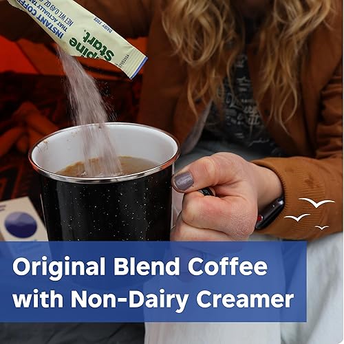 Vista 21 de Alpine Start Instant Coffee Original Blend Medium Roast - Individual Powder Mix From High Altitude Arabica Coffee Beans - Hot or Cold Brew for Home