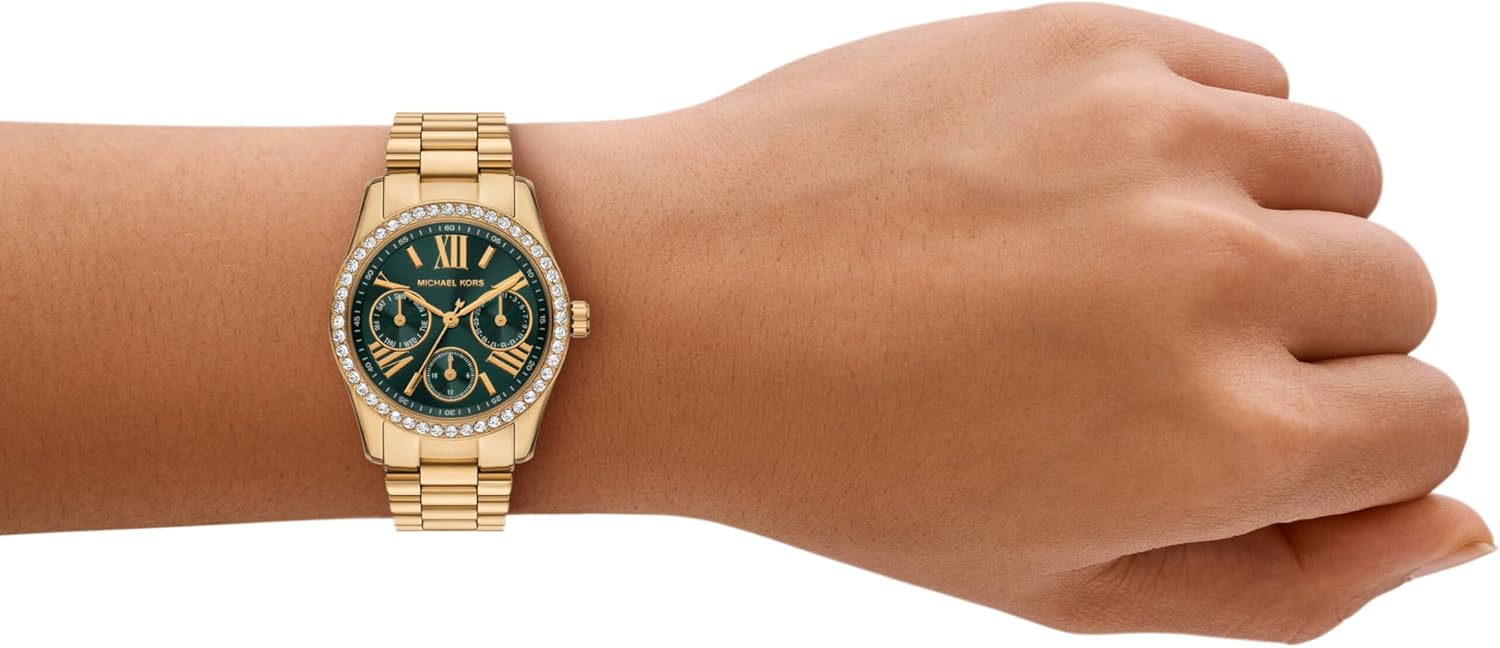 Michael Kors Women's Lexington Lux Multifunction Gold-Tone Stainless Steel Bracelet Watch (Model: MK4924) - Image 2