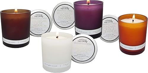 Miniatura 4 de Velas de bienestar veganas de vidrio esmerilado (pomelo naranja mandarina)