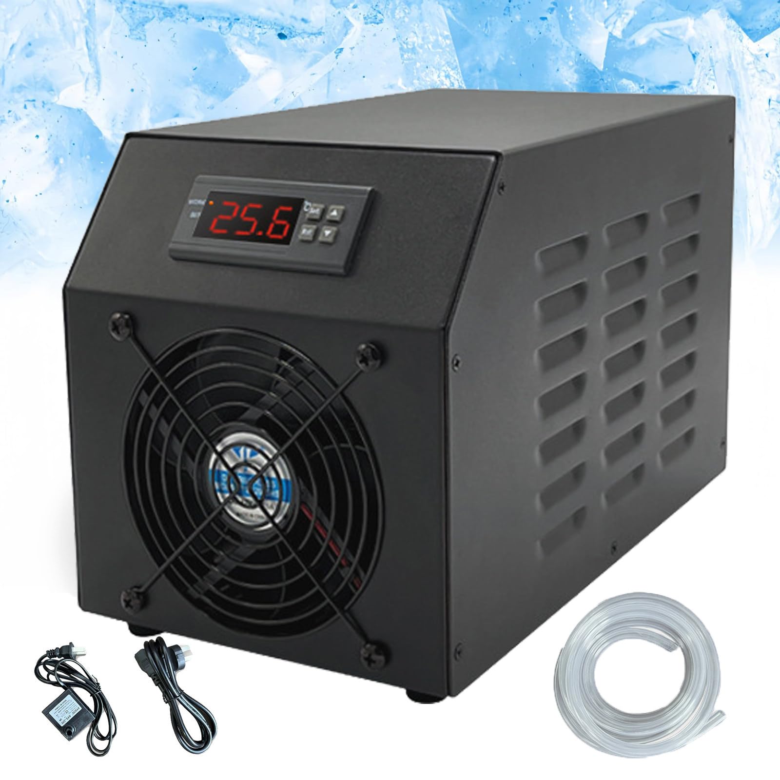 1/4HP 16 galowy agregat wody do akwarium, chłodziarka 60 l z pompą i wężem, niskoszumowa stała temperatura chłodzenie i ogrzewanie maszyna do hydroponicznych ryb koralowych