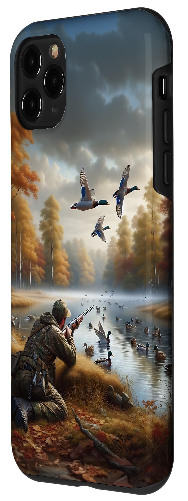 iPhone 11 Pro Duck Hunter Men Illustration Hunting Case - Image 2