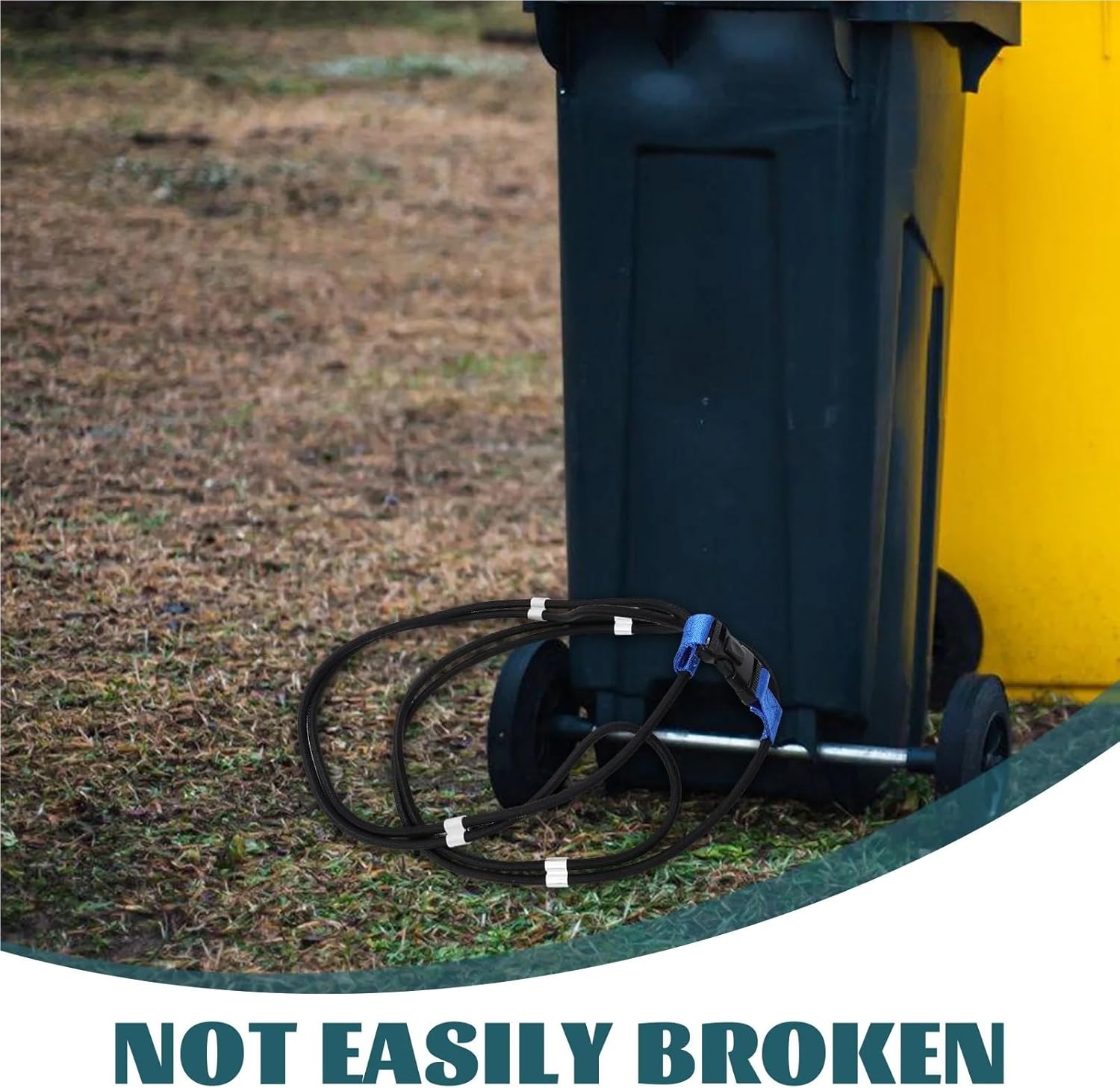 3pcs Outdoor Trash Can Lock Elastic Strap Garbage Bin Lid For Windproof Bands Use