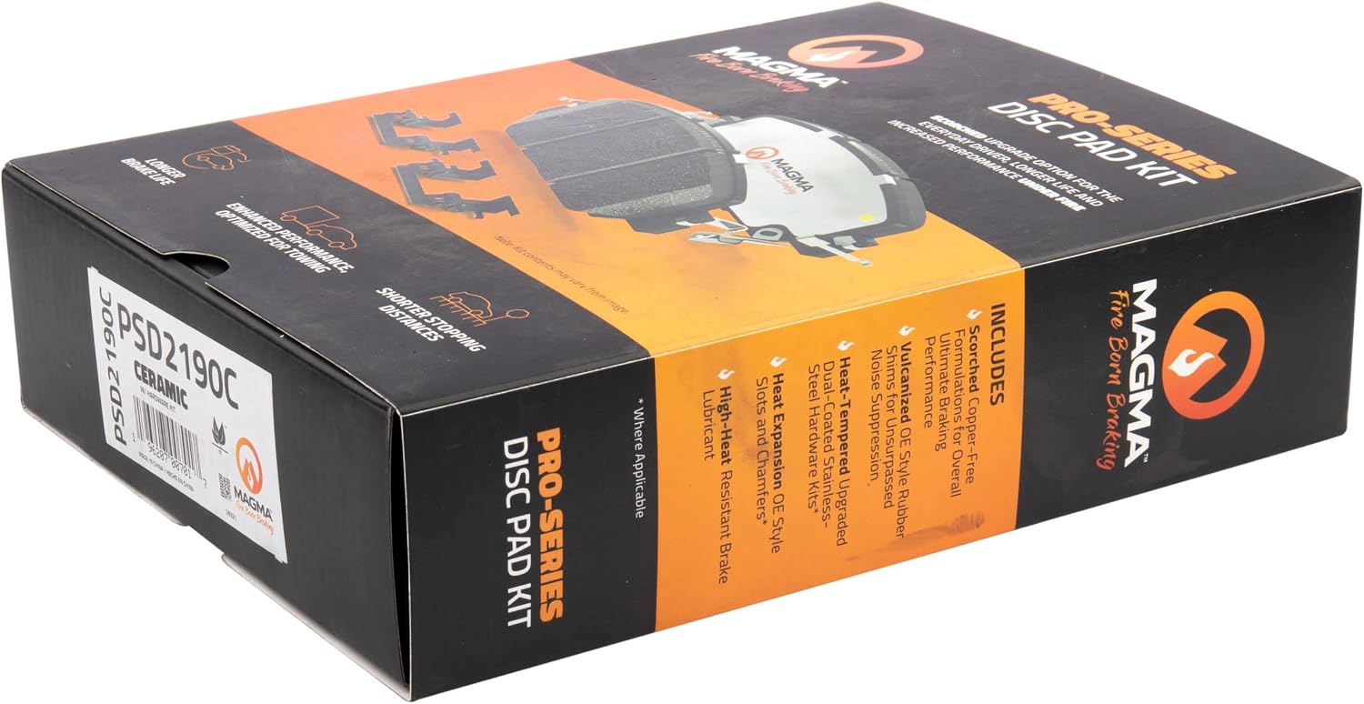 MAGMA Pro-Series PSD2190C Ceramic Brake Pads, Front