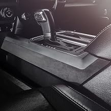 BETTERHUMZ Center Console Panel Side Trim Strips Sticker Compatible with Ford F150 Raptor 2015-2020 for Alcantara Carbon Leather Decor Decal Car Interior Molding Accessories Suede Black