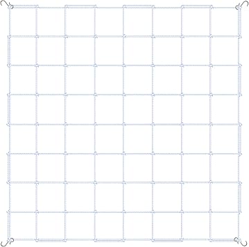 iPower 4 x 4 Grow Room Trellis Netting for 59"x59" Room, Heavy-Duty Elastic Plant Net with Hooks, Flexible Hydroponics Support for Climbing Plants, Vegetables, Fruits, Flowers, Vines