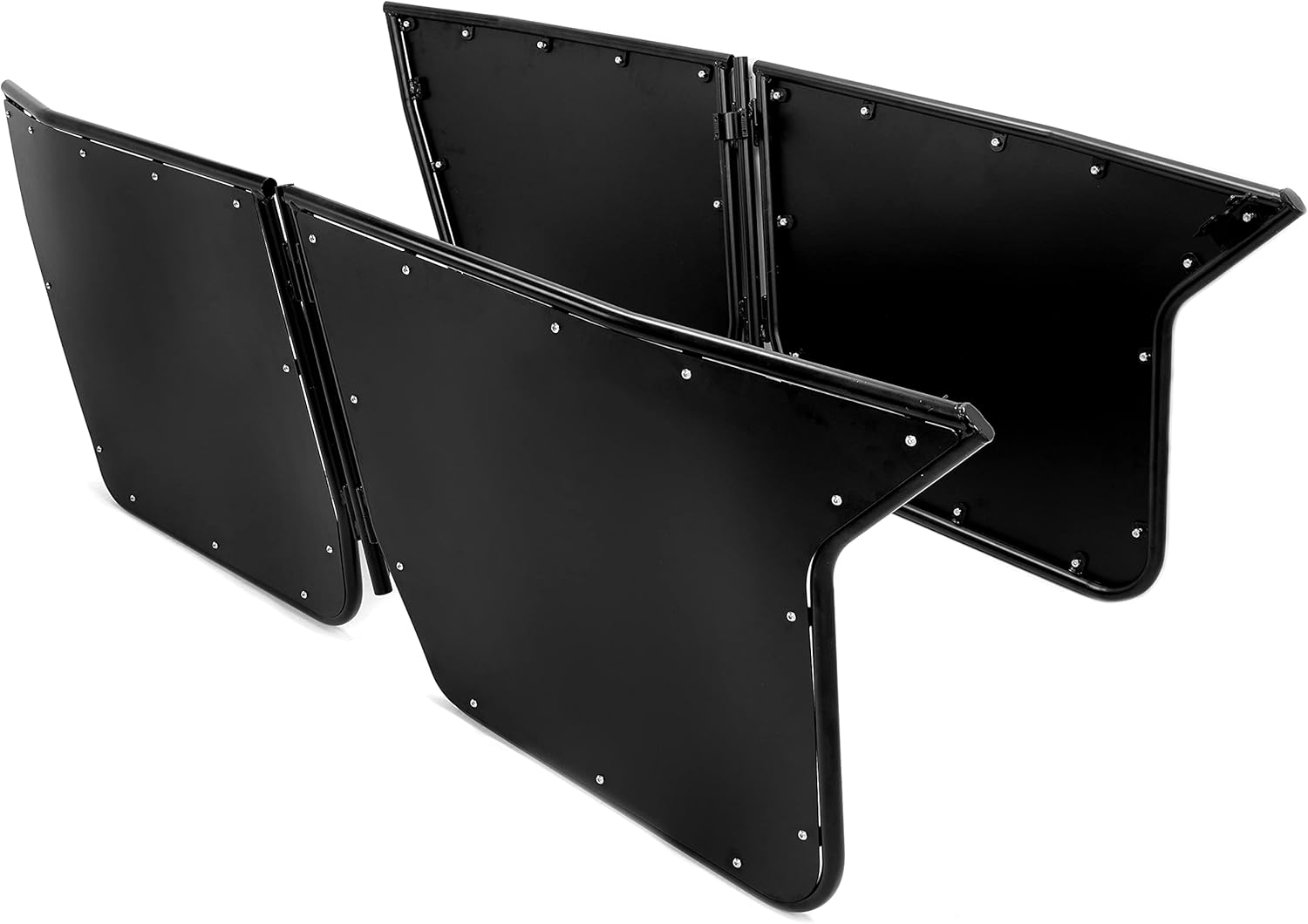 ALMULOO Lower Cab Doors Set Compatible with 2010-2014 Polaris RZR 4 800 2012-2014 Polaris RZR XP4 900 Aluminum Half Doors Panels Powder Coated Black