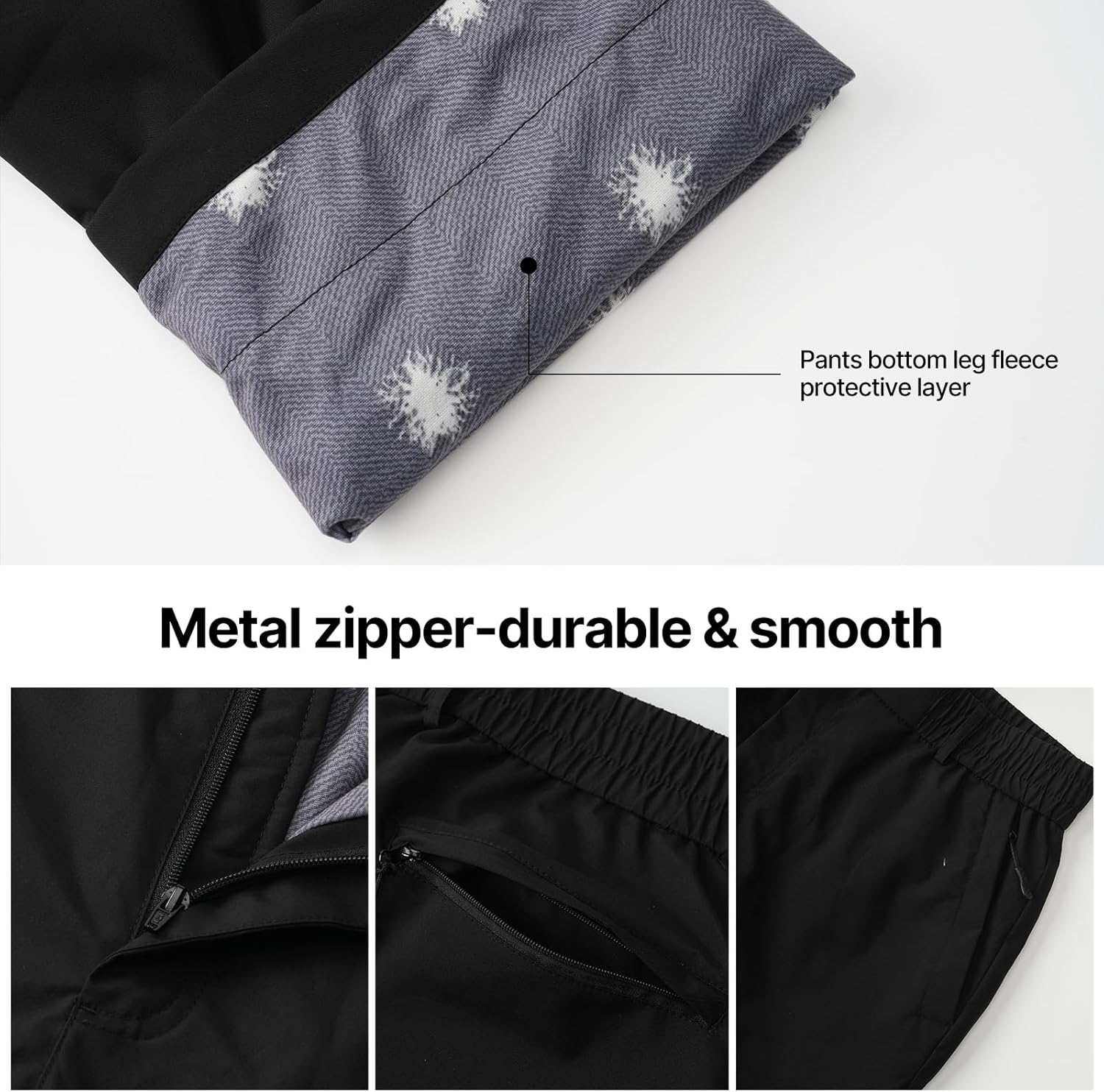 Men's Winter Down Pants - Ultra Warm Windproof Ski Snow Pants, Outdoor Loose Fit Insulated Puffer Trousers - Image 5