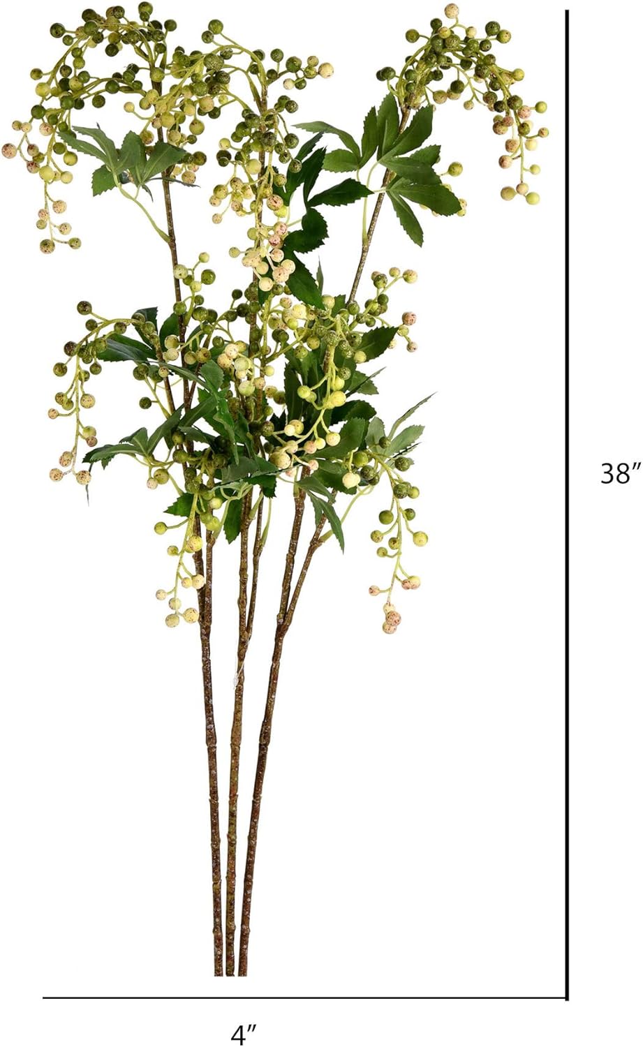 Vickerman 38" Artificial Green Berry Spray. There are 3 Sprays per Pack.