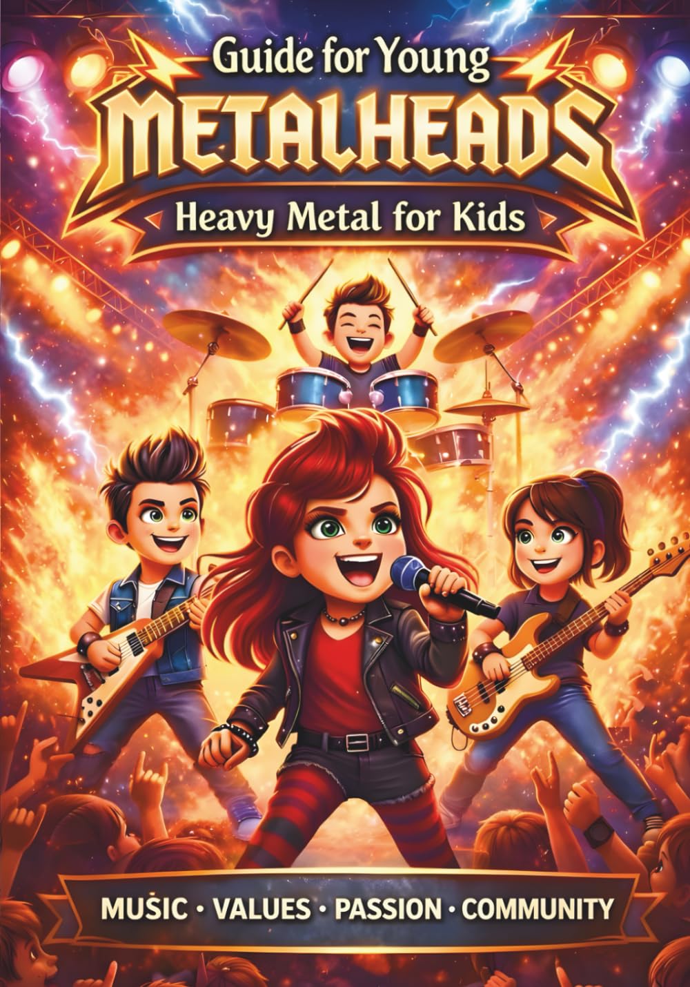 Guide for Young Metalheads: Heavy Metal for Kids with Stories, Activities, and QR-Code Songs to Discover Music and Your Emotions (Metal en el Trono)      Paperback – December 28, 2025