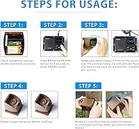 Vista 7 de Alarma inalámbrica de entrada de 1800 pies, sistema de alerta con sensor de movimiento de largo alcance, detector de entrada para el hogar