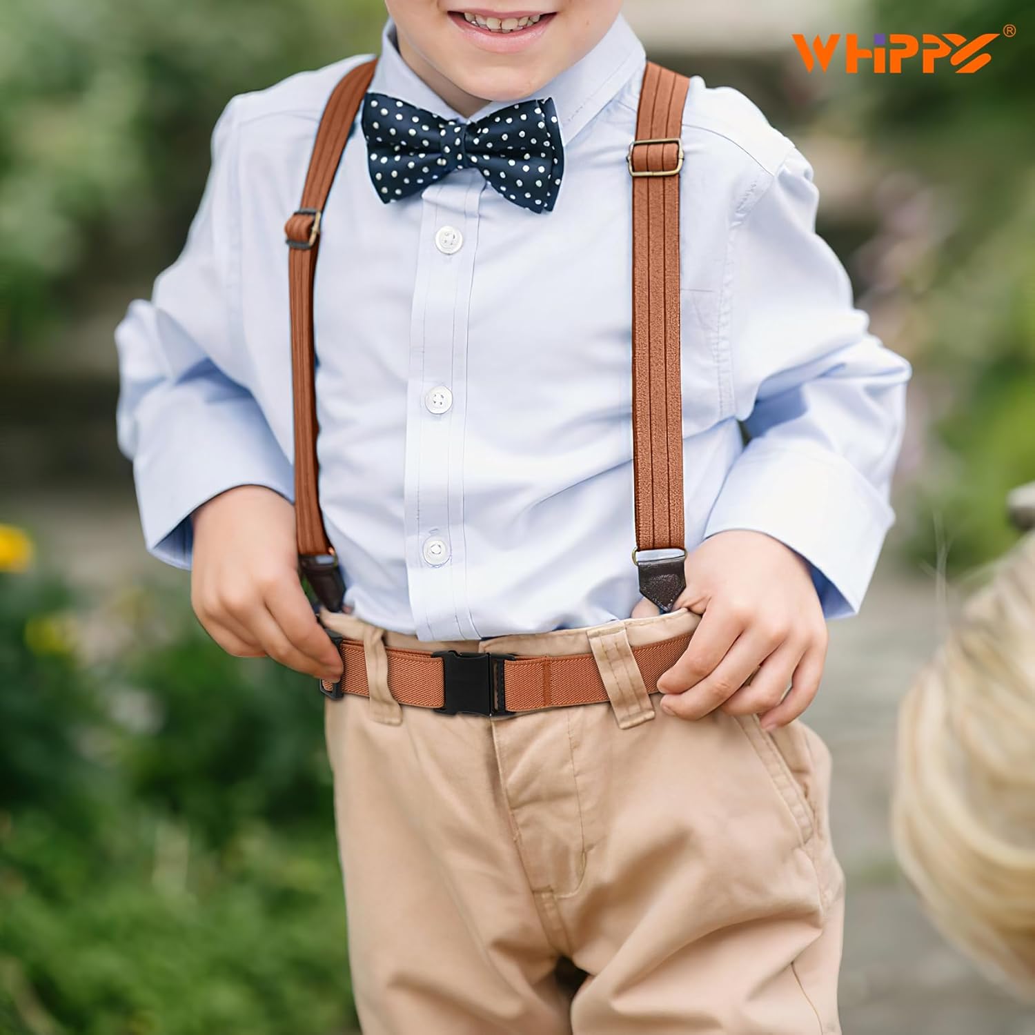 WHIPPY Elastic Kids Belt for Boys Girls - Stretch Invisible Belt with Adjustable Clip Buckle Latch Belts for School Sports - Image 2