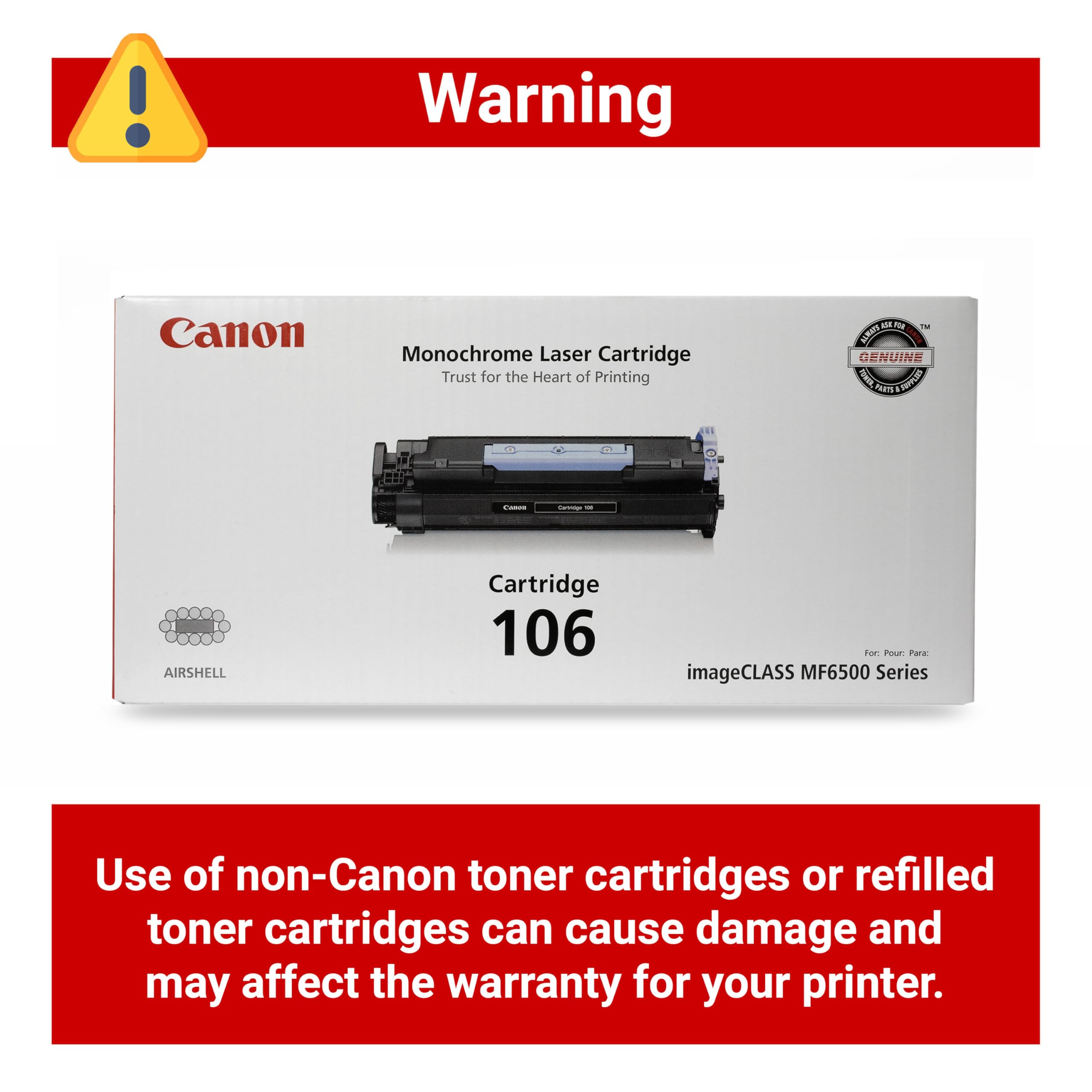 Amazon.com: Canon Genuine Toner, Cartridge 106 Black