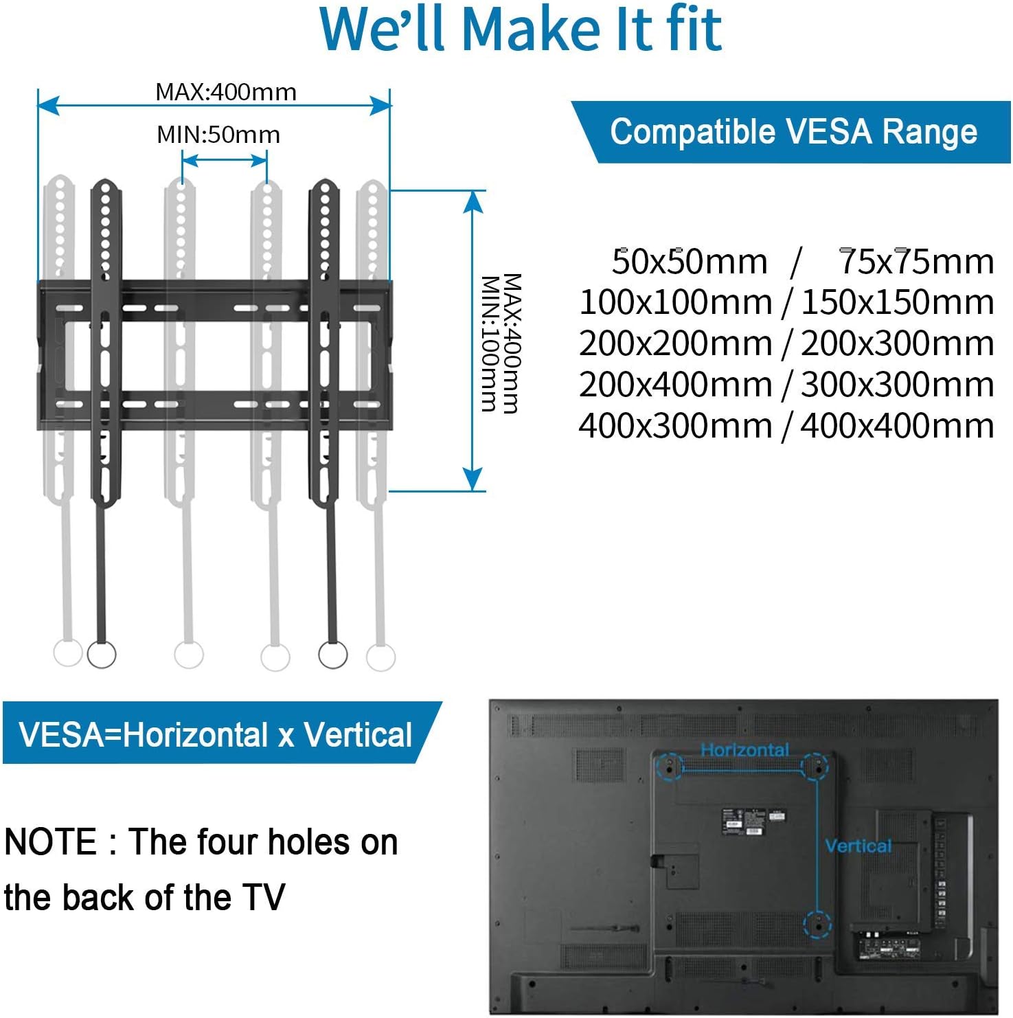 Discount 70% Fozimoa tv Wall mounts Bracket for Most 32-65 Inch tvs, Wall Mount for tv with Swivel articulating arms, Perfect Center Design tv mounts Wall, up to vesa 400x400mm and 165 lbs
