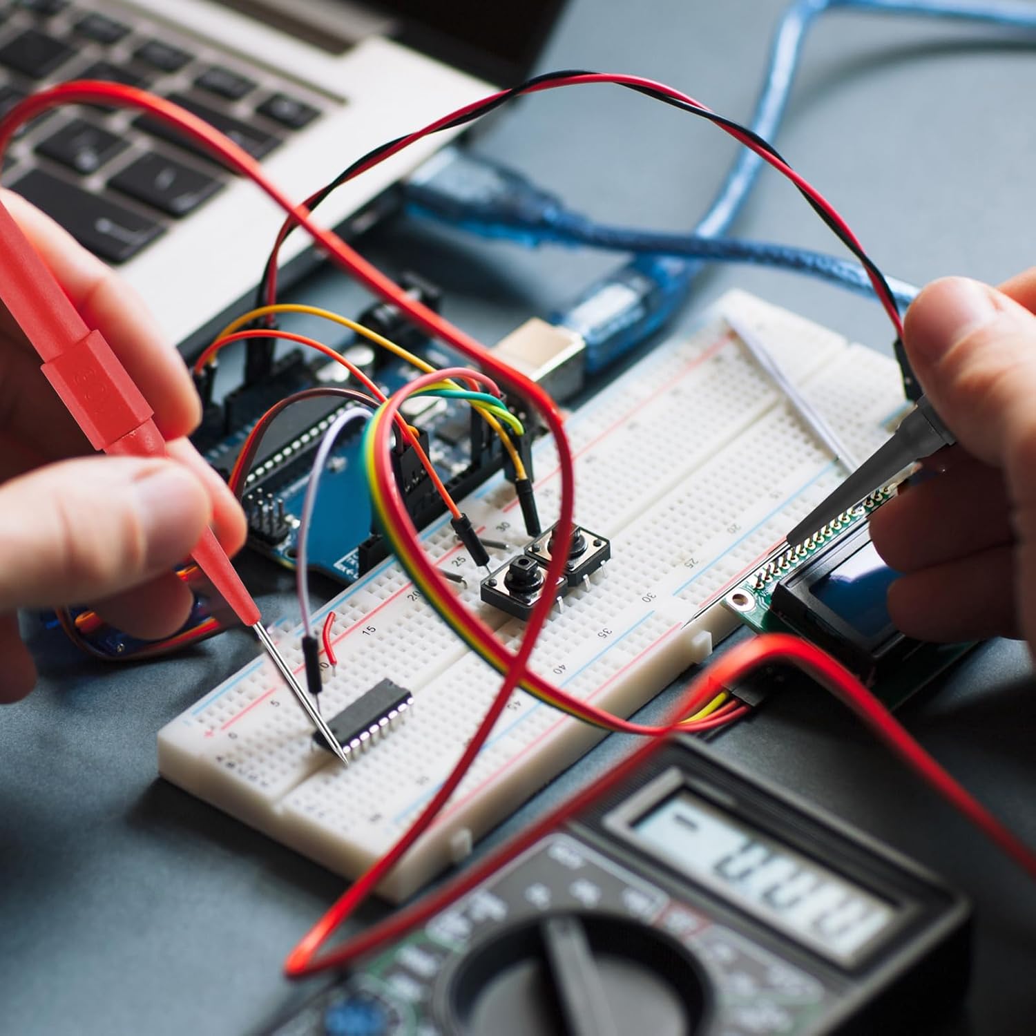 10 Pcs Back Probe Pin Kit (4mm Banana Socket, 0.7mm Needle), Non-Destructive Insulation Wire Piercing Needle for Car Tester Automotive Circuit Testing Multimeter