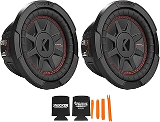 KICKER 6.75 Inch Comp RT Thin Woofer Includes Two 48CWRT672 2 Virtual 2 ohm Package