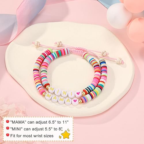 Miniatura 3 de UNGENT THEM First Day of School Gift for Mom Daughter, Mama and Mini Back to School Bracelets