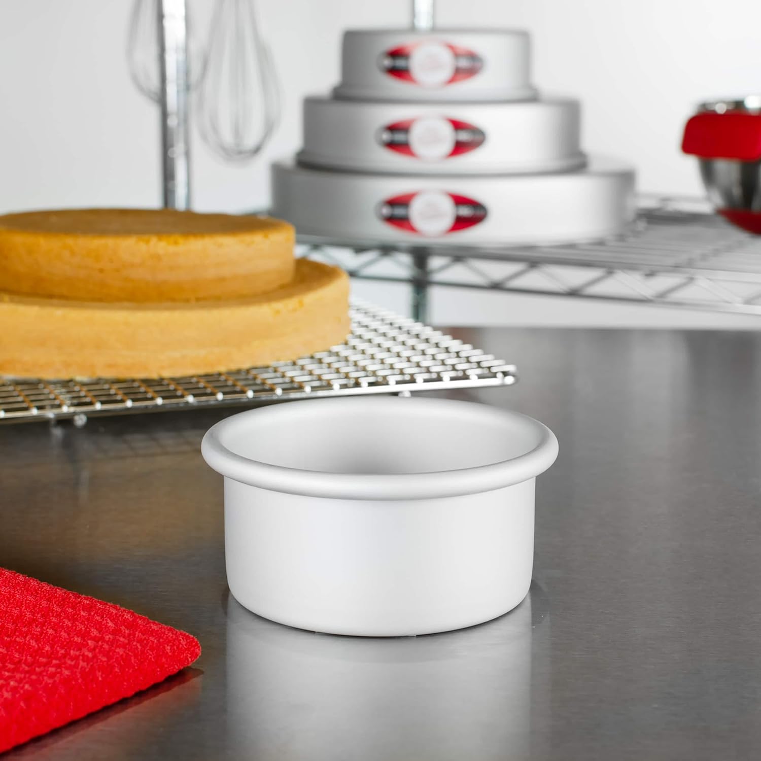 Fat Daddios 6 Pack Pro Series Bakeware Anodized Aluminum Round Cake Pan